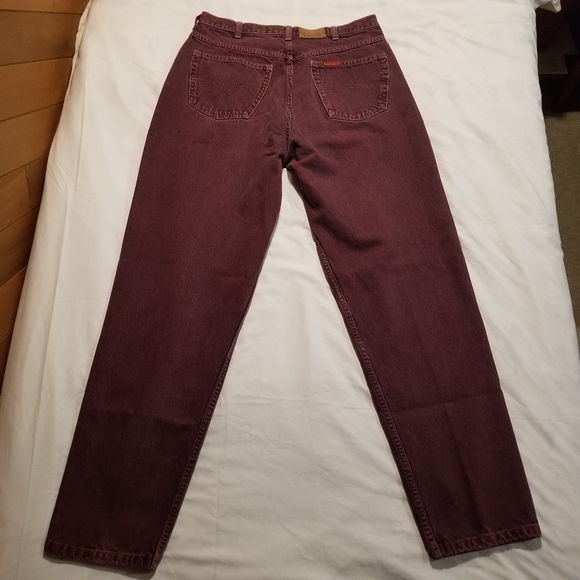 Men's 34 Big Blue Vintage Wide Leg Red Jeans - Picture 3 of 6